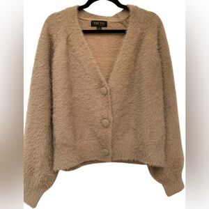 Truth Fuzzy Tan Cardigan